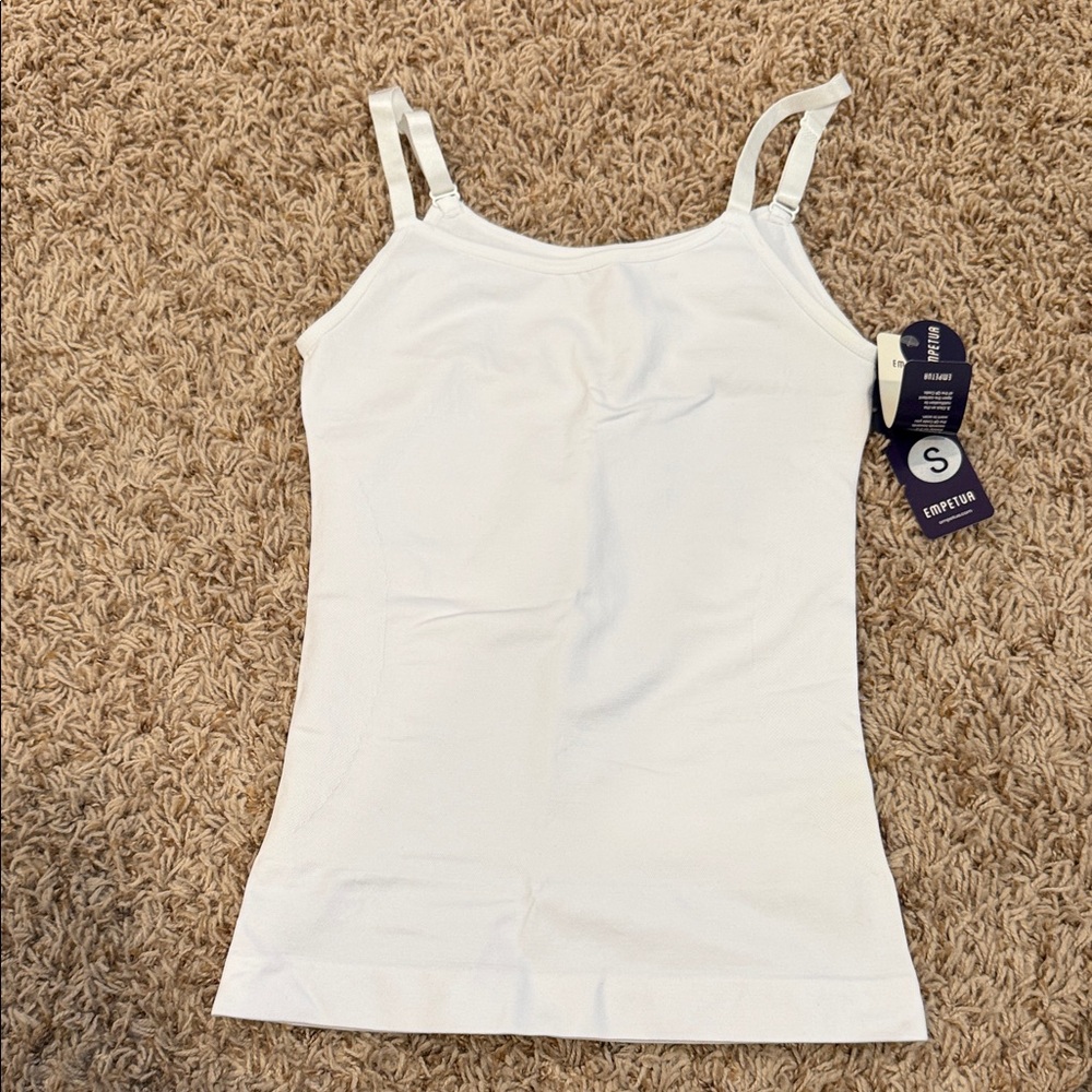 NWT Shapermint Empetua White Scoop Neck Cami Size S